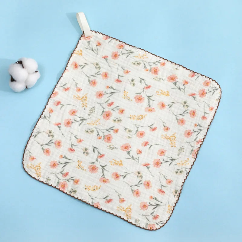 Baby Muslin Washcloths – Soft Cotton Square Facecloths & Bibs