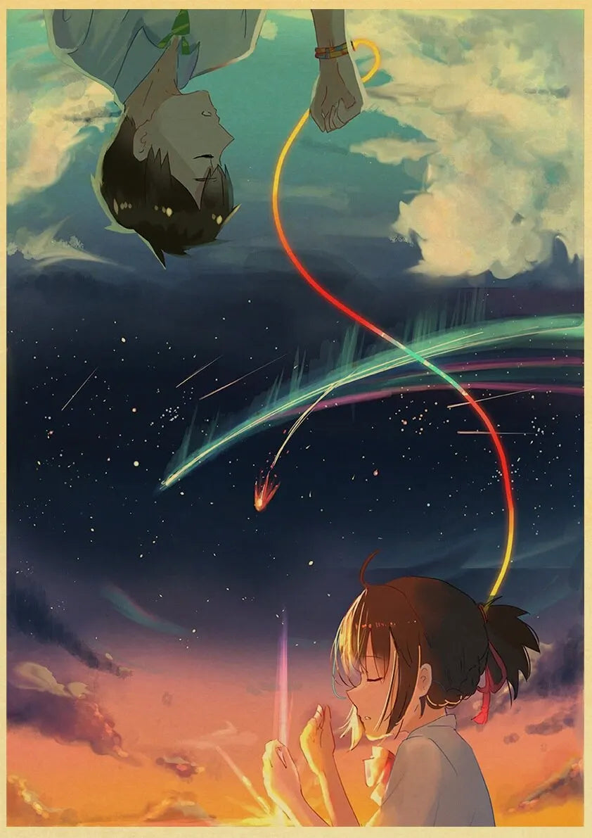 Your Name Anime Poster – Shinkai Makoto Canvas Wall Art