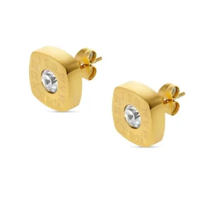 Women's Gold Hoop Earrings – 18K Stainless Steel, Waterproof