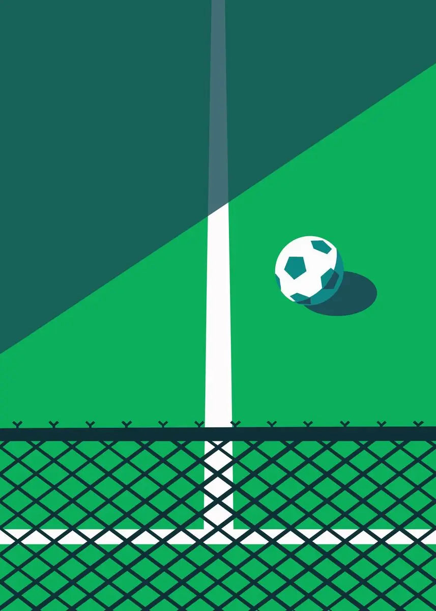 Sports Court Canvas Wall Art | Basketball Football Tennis Poster