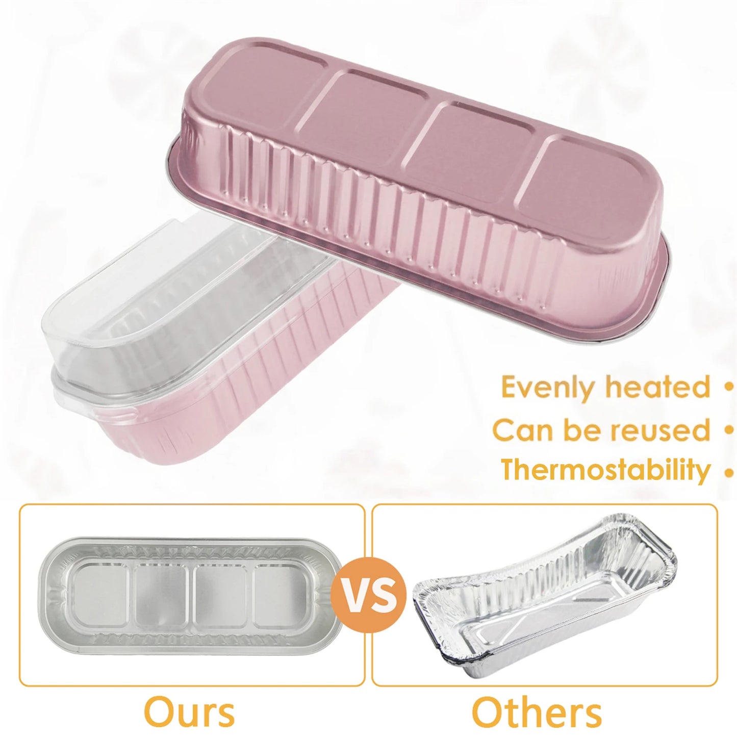 50-Set Mini Loaf Pans with Lids, Spoons & Sticker Roll | 6.8oz Aluminum Foil Baking Pans – Oven & Air Fryer Safe