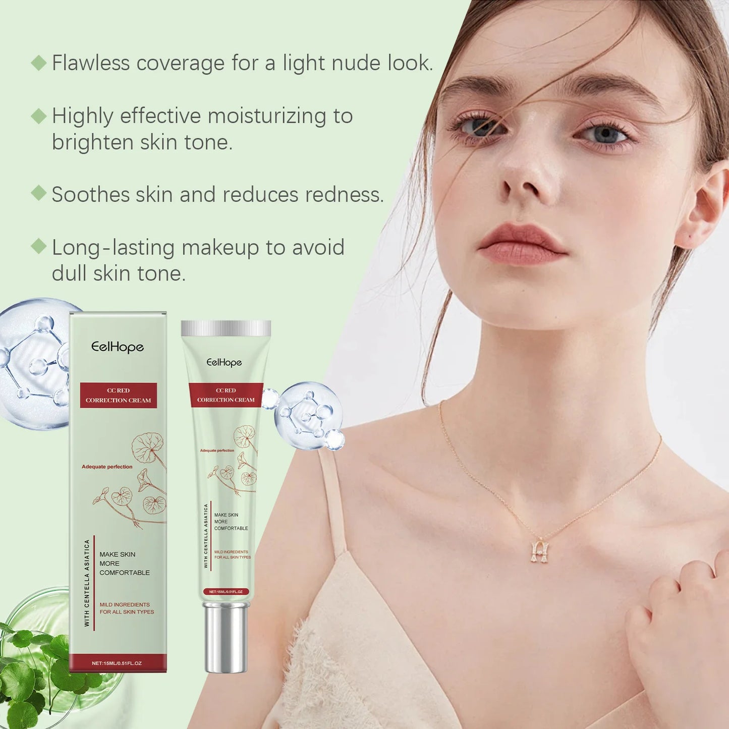 Eelhope Centella Asiatica CC Cream – Redness Repair & SPF