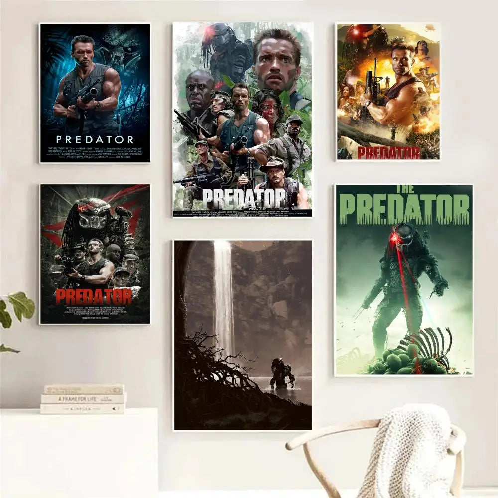 The Predator Movie Poster – HD Self-Adhesive Waterproof Wall Art Movie Wall Poster Peaceful Pleasures Health and Wellness
