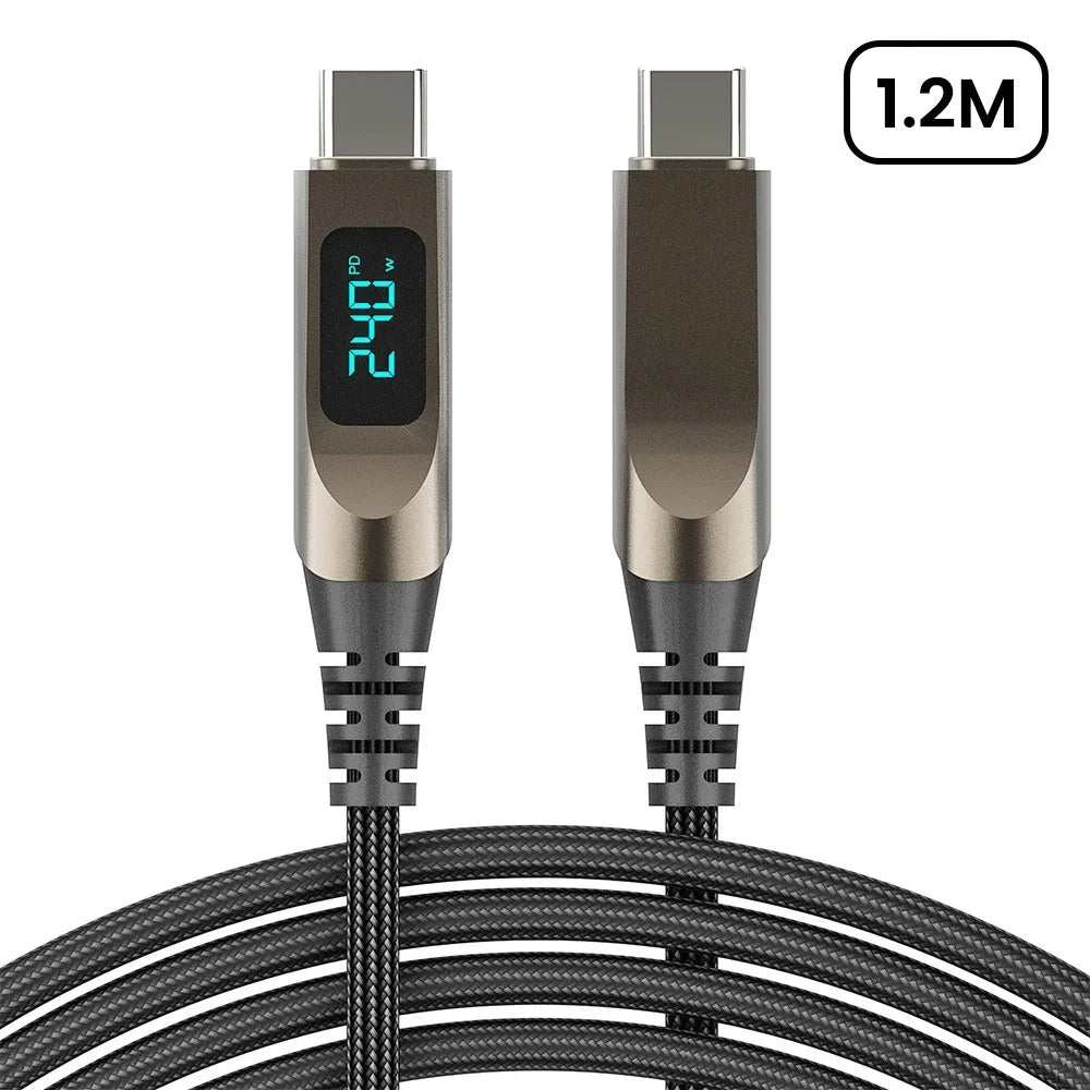240W USB-C Fast Charging Cable with Digital Display | 5A