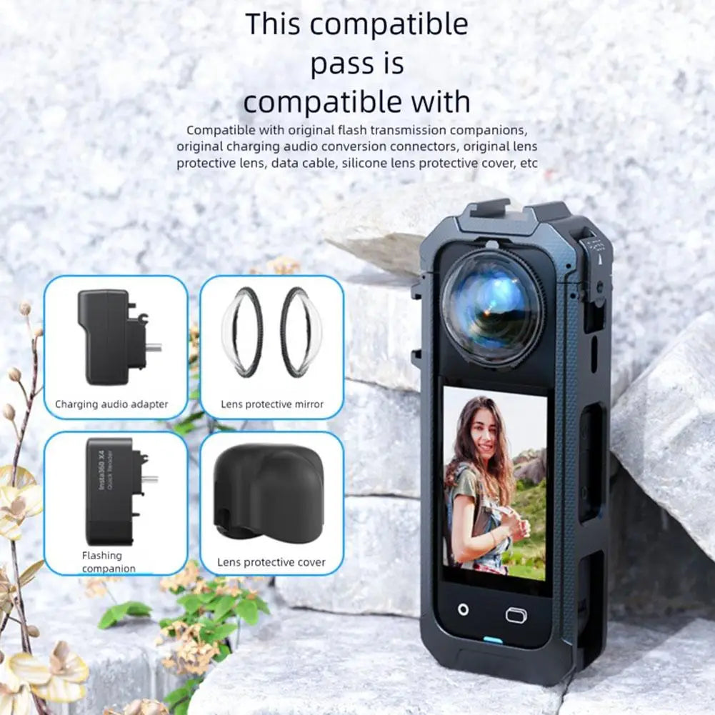 Insta360 X5 Protective Frame Cage with Cold Shoe Mount | PC