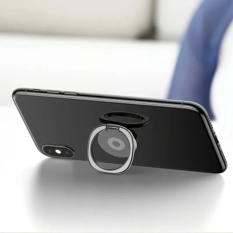 Metal Phone Ring Stand 360 Degree Rotatable Finger Grip Bracket Strong Adhesive Work Car Mount For IOS Android Cellphone Tablet Peaceful Pleasures Health and Wellness