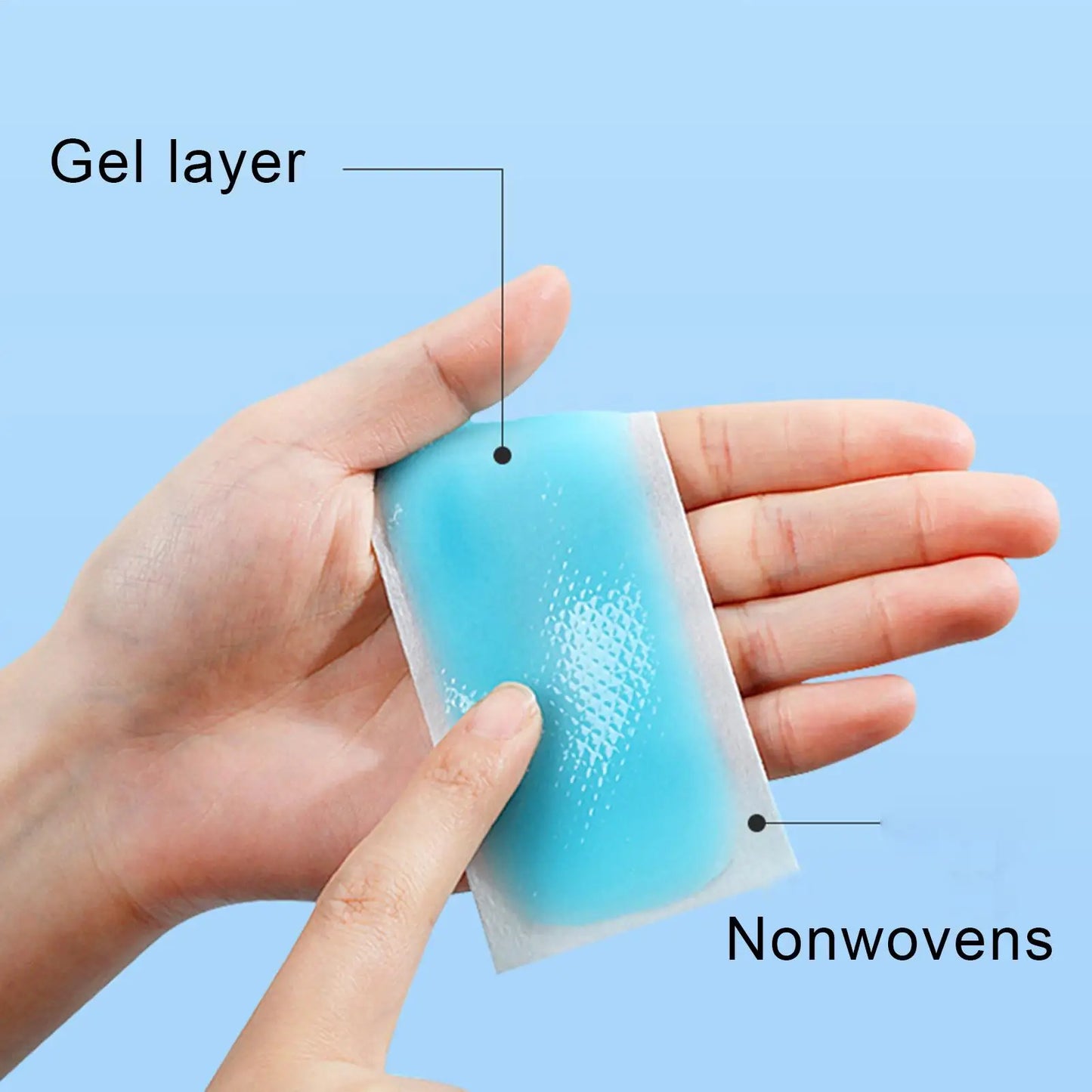 8-Hour Cooling Gel Patches – Disposable Body Cooling Stickers 10pk