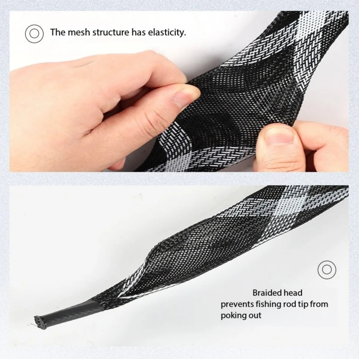 27998 LEO/Leou [Mesh Tube Telescopic Fishing Rod Cover 35mmX170cm] Rod Sleeve Fishing Gear Peaceful Pleasures Health and Wellness