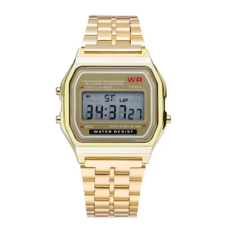 LED Digital Sports Watch Steel Strap | Men & Women