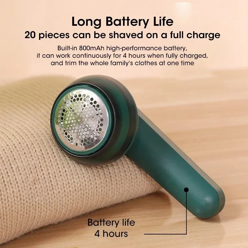 Rechargeable Portable Electric Lint Shaver Fuzz Remover for Clothing Sweater Coat Hair Ball Trimmer Peaceful Pleasures Health and Wellness