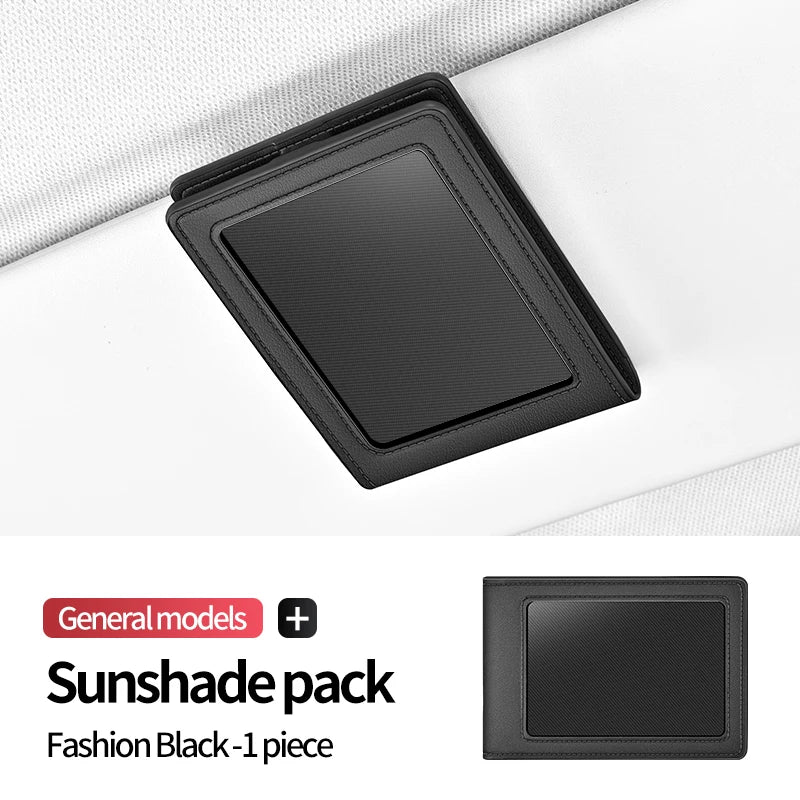 Car Sun Visor Card Holder – Leather Multi-Pocket Organizer