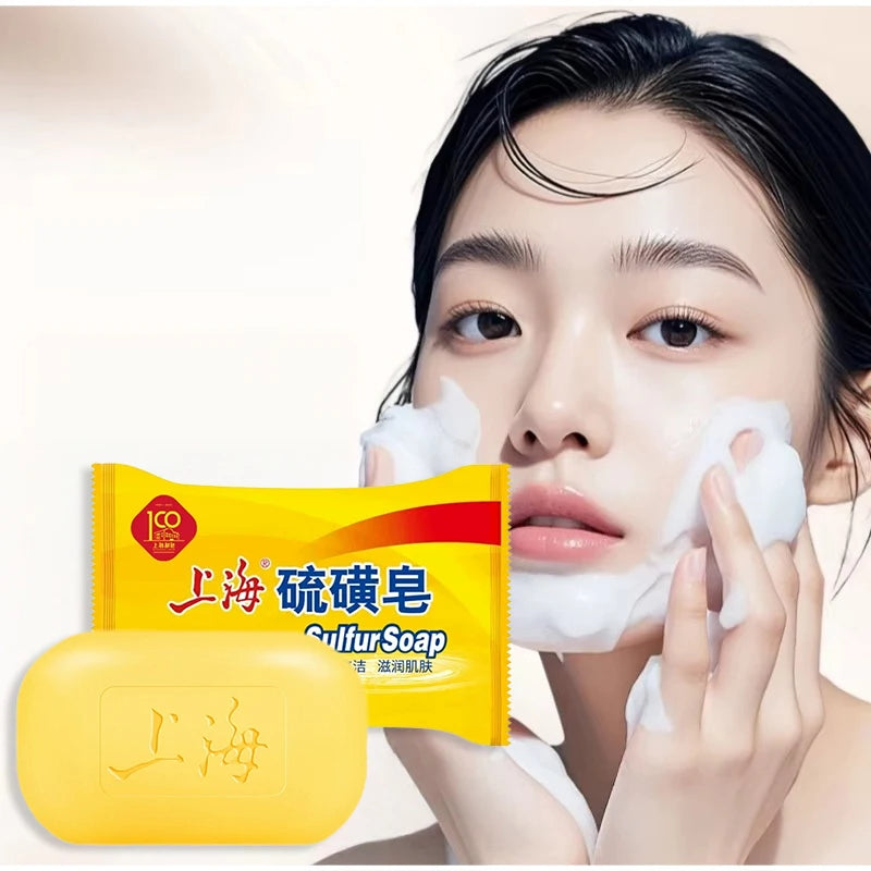 Shanghai Sulfur Soap 85g Mild And Refreshing Cleansing Soap For Face Body Wash Laundry Multipurpose Bath Soap For Daily Use Peaceful Pleasures Health and Wellness