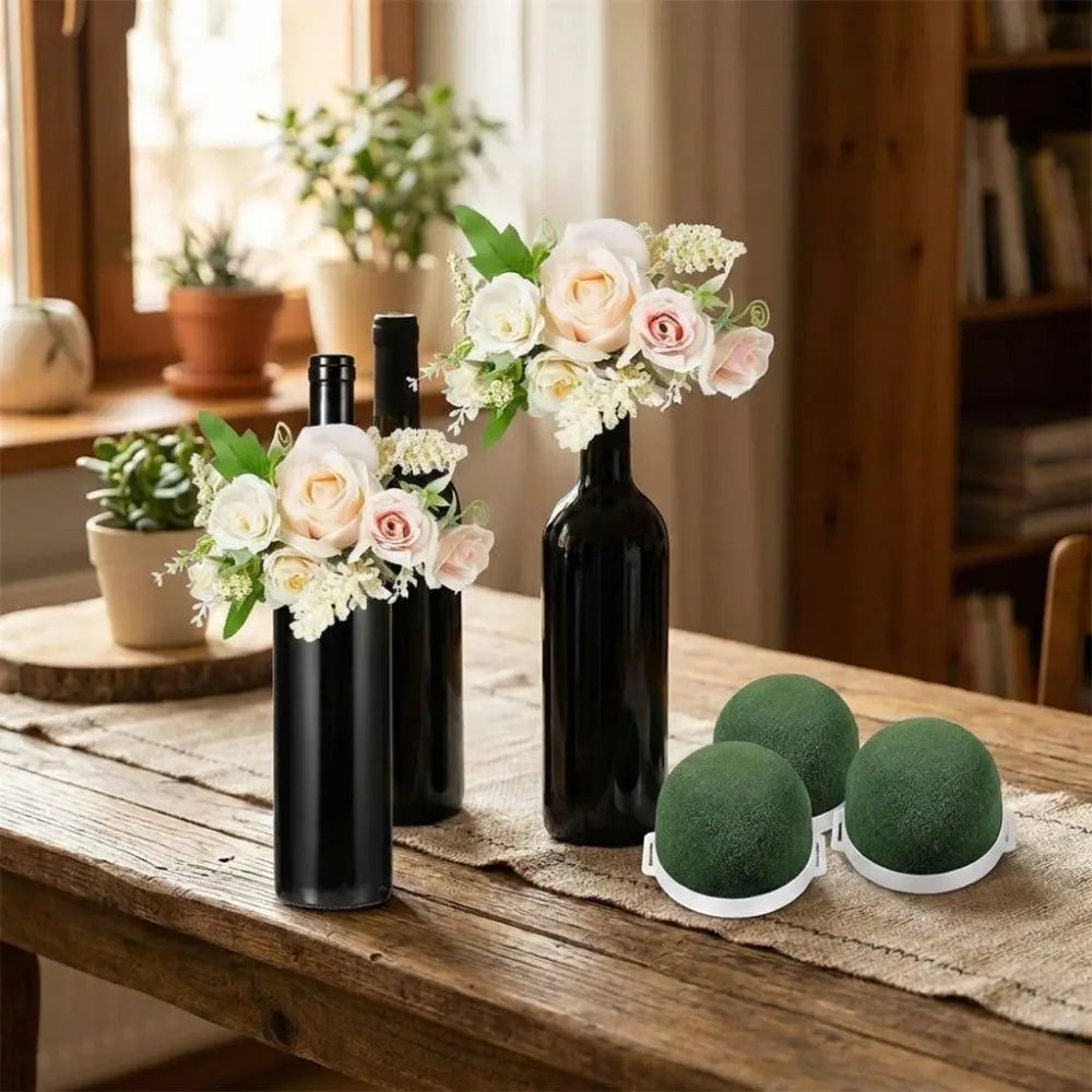 Mini Round Floral Foam Stickers – Wet & Dry, 4PCS Pack