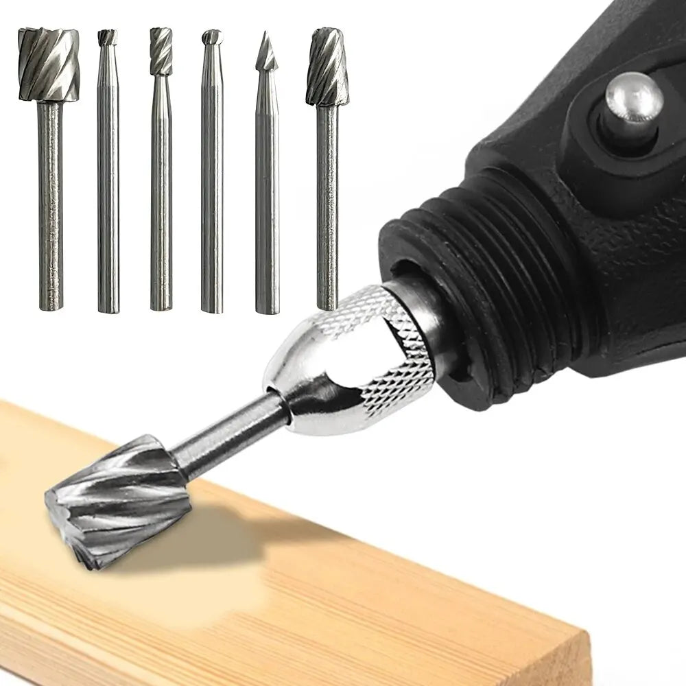 High-speed Steel Woodworking Small Rotary File Grinding Head DIY
