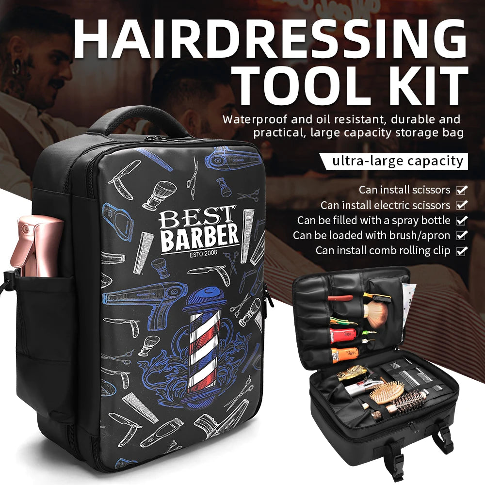 Hair Stylist Backpack Multi-Functional Hair Cutting Tool Bag Storage for Hair Dryer Electric Clipper Barber On-The-Go Use Peaceful Pleasures Health and Wellness