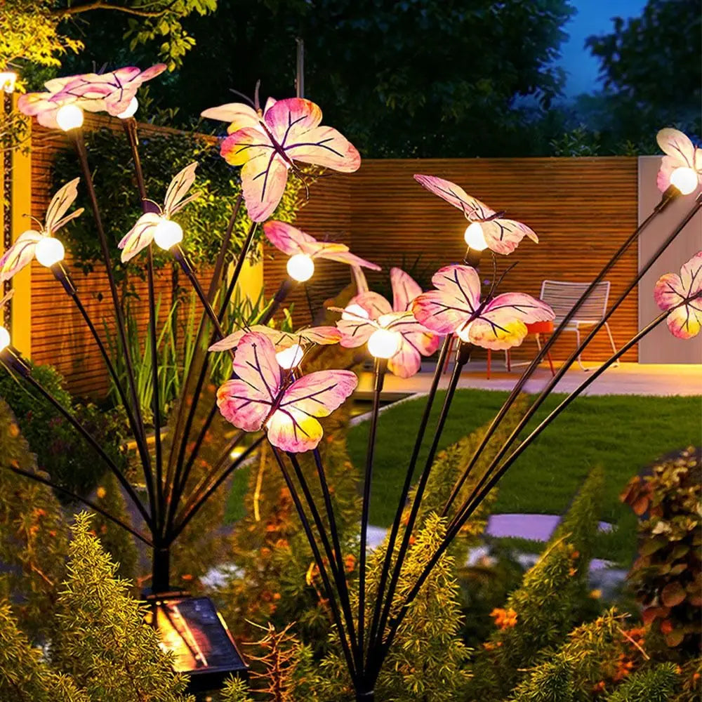 Butterfly Solar Garden Lights – 6/9 Head, 8 Modes, Waterproof