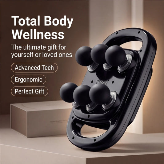 6-Head Electric Massage Gun – Deep Tissue Percussion for Neck, Shoulders & Legs, Full Body Massager Peaceful Pleasures Health and Wellness