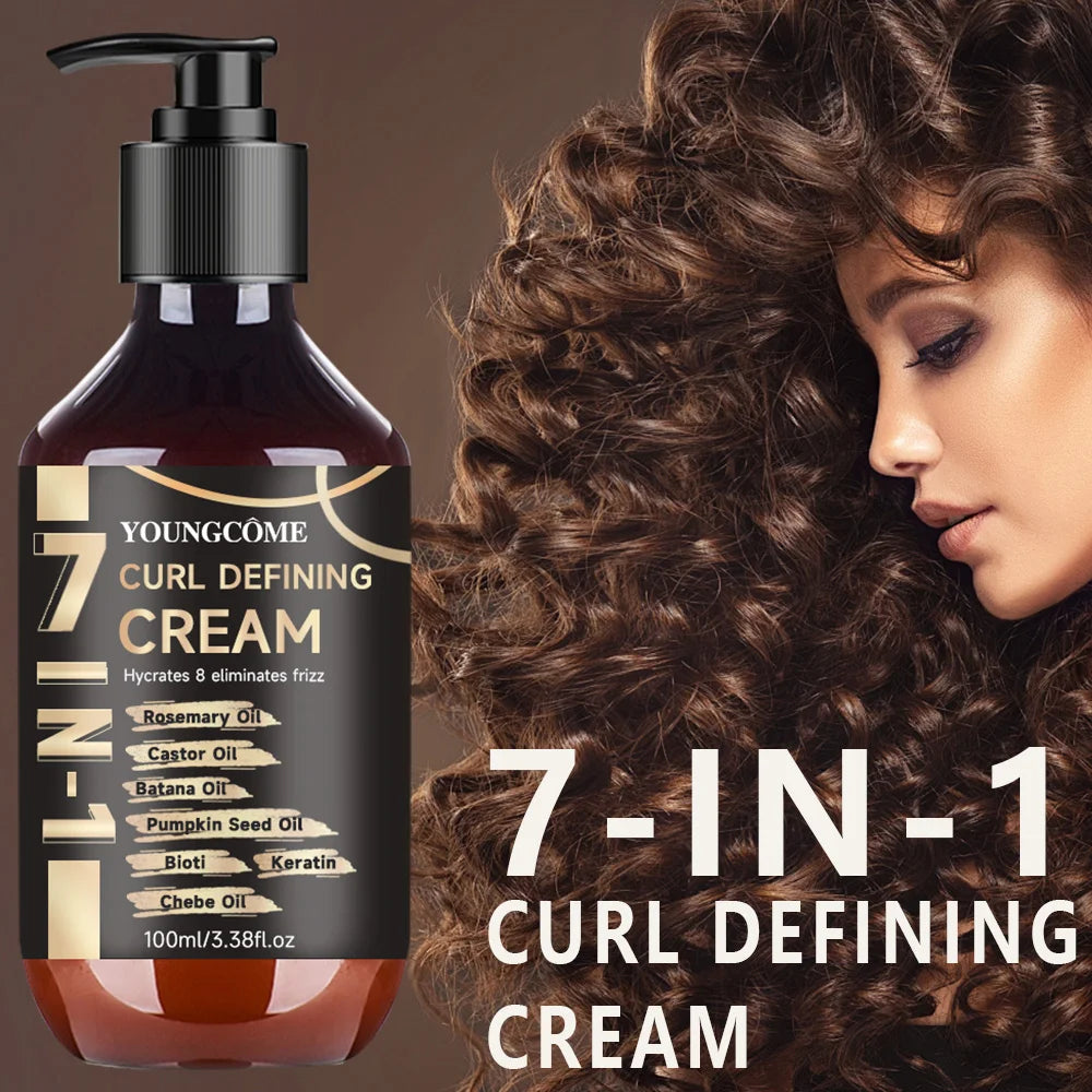 Curl Elastic Enhancer Curling Repair Essence Hairstyle Conditioner Foam Moisture Defining Curly Hair Cream Peaceful Pleasures Health and Wellness