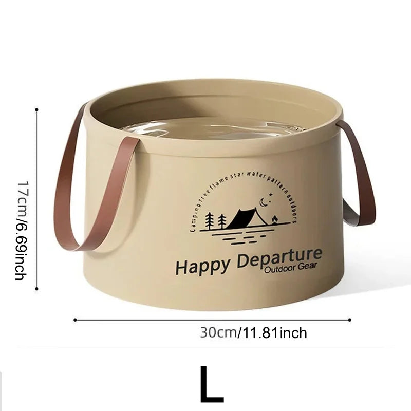 6L Collapsible Bucket with Handle | Portable Folding Wash Basin