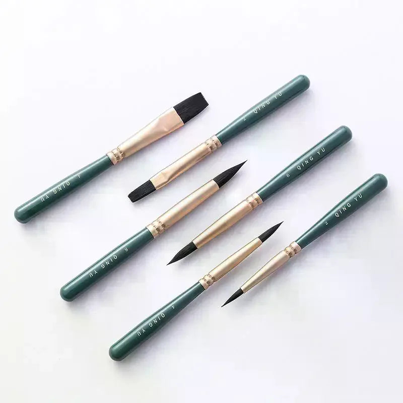 6-Piece Nylon Watercolor Paintbrush Set – Student Art Brushes