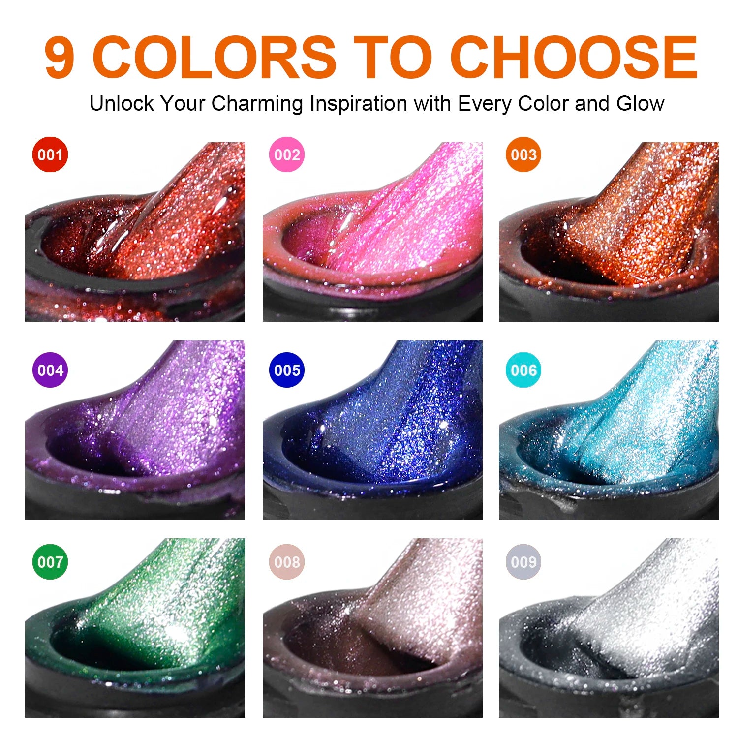 TWOING Cat Eye Gel Nail Polish 10ml, Magnetic UV LED Soak Off Gel Polish, Shimmer Glitter Long-Lasting Salon DIY Nail Art Peaceful Pleasures Health and Wellness