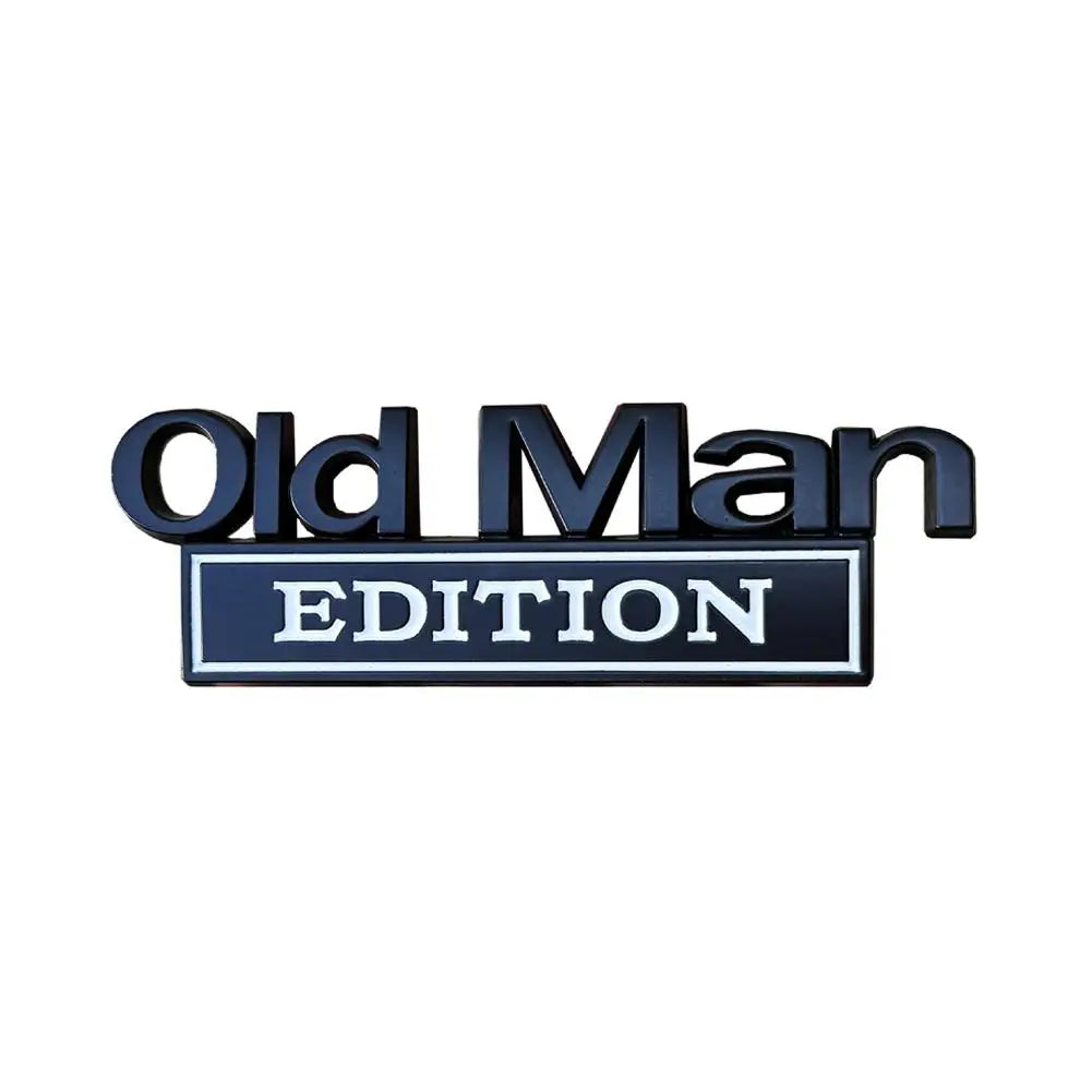 Old Man Edition Metal Car Badge Sticker – Retro Trunk Emblem
