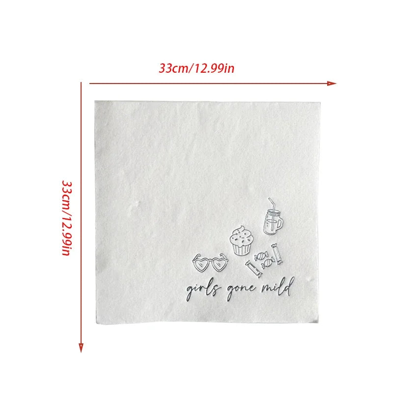 Gone Mild Bachelorette Ice Blue Cocktail Napkins – 20pc Party Set