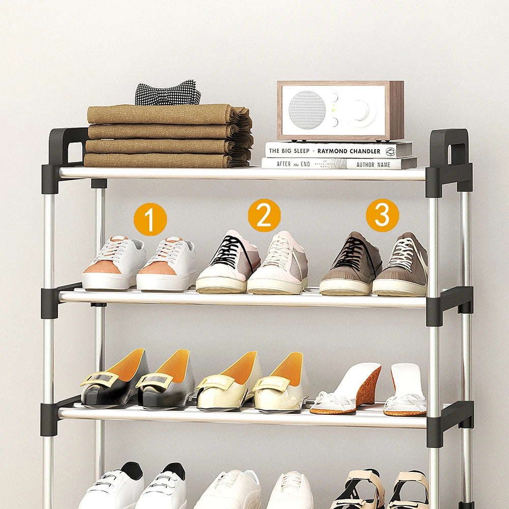3-7Floor Simple Shoe Rack Multi Layer Dustproof Household Doorstep Shoe Cabinet Storage Space Saving Assembly Of Small Shoe Rack Peaceful Pleasures Health and Wellness
