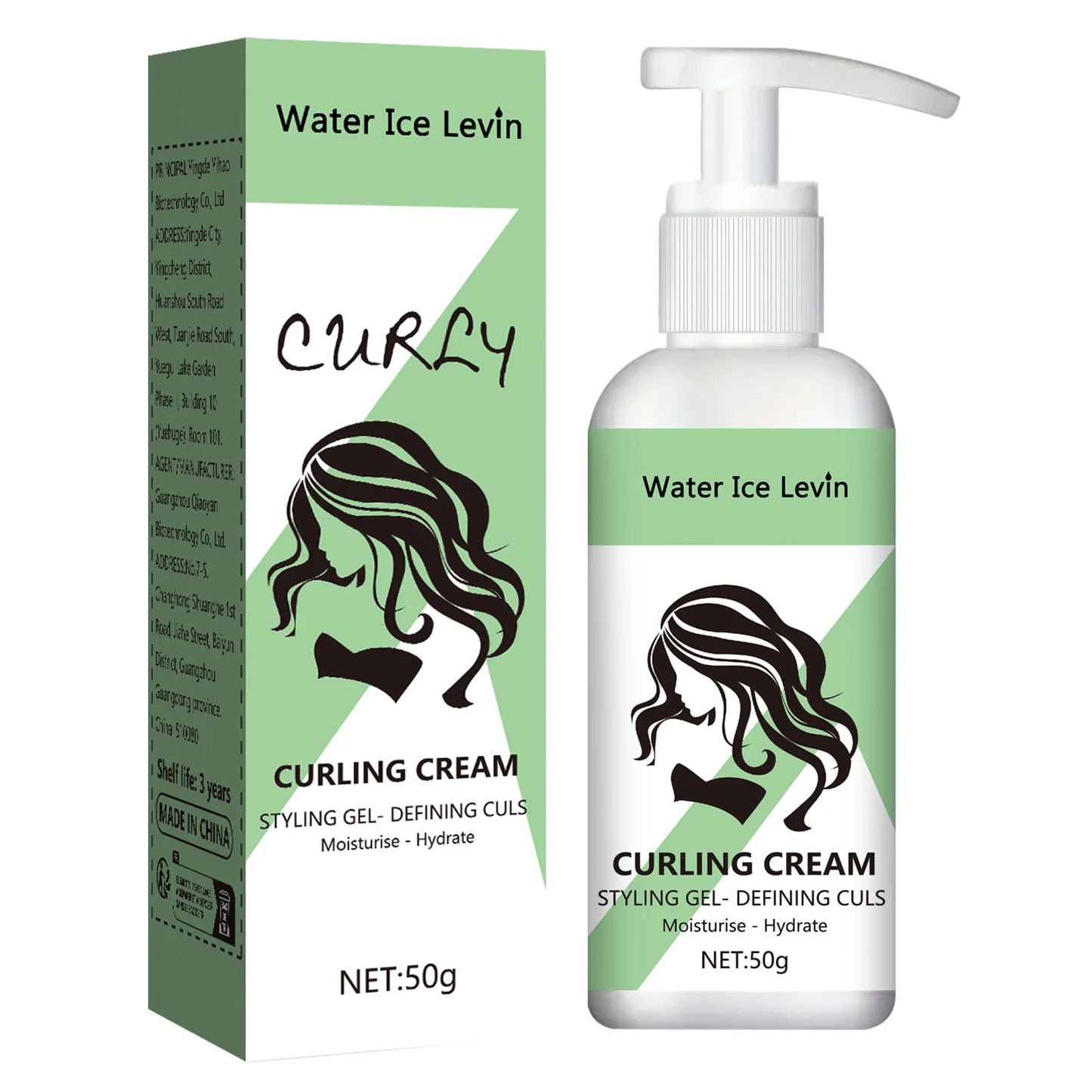 Curling Cream Styling Gel | Curl Defining & Moisturizing | Curly Hair Care 50g Peaceful Pleasures Health and Wellness 1PCS