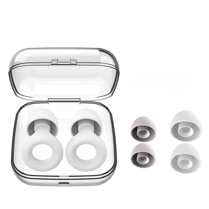Anti-noise Sleep Soundproof Earplugs Swimming Earplugs Anti-noise Anti-slip Sleep Earplugs Surfing Peaceful Pleasures Health and Wellness WHITE