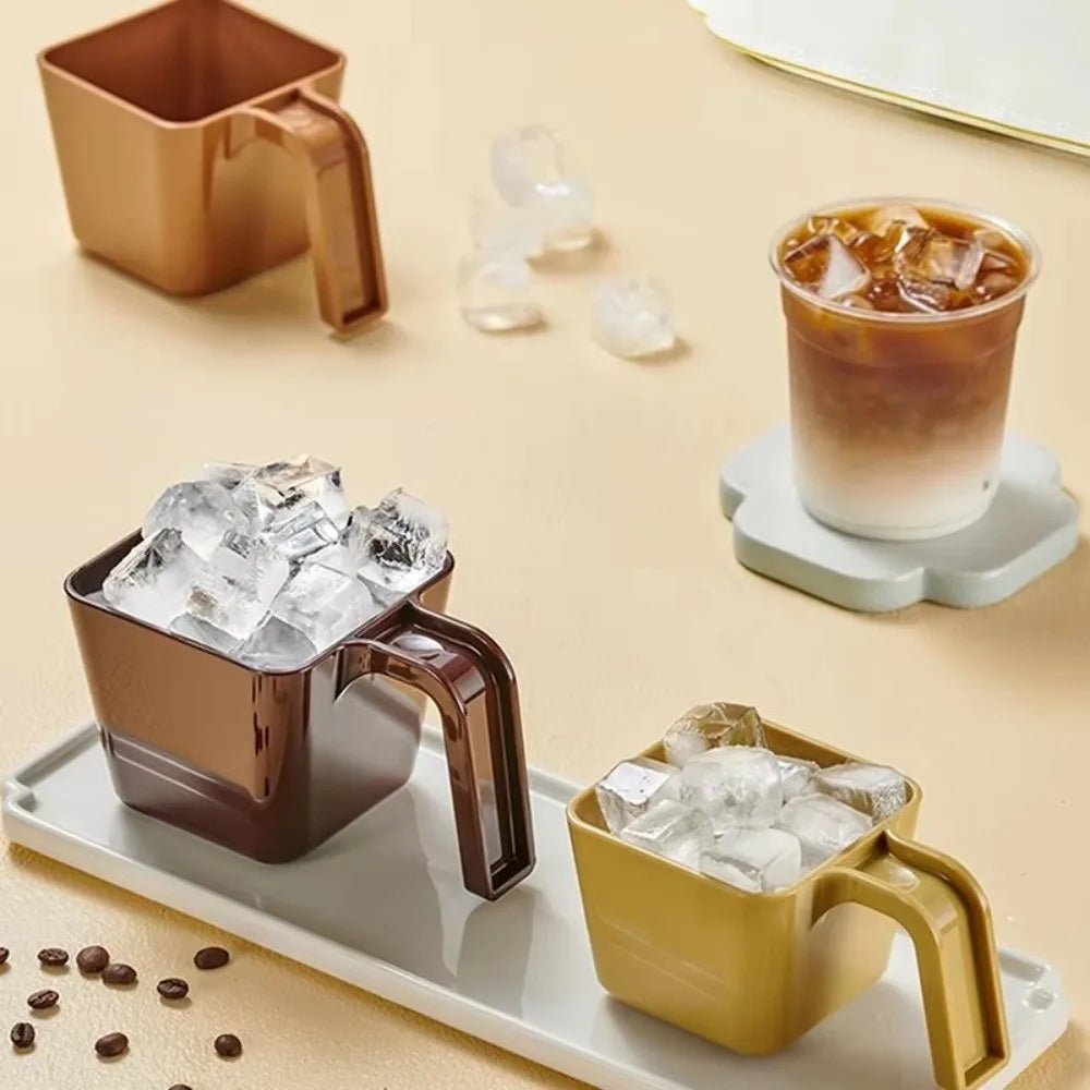 Portable 280/350/470/590ML Ice Scoop Square Coffee Shop Ice Shovel Plastic Measuring Cup Kitchen Utensil Peaceful Pleasures Health and Wellness