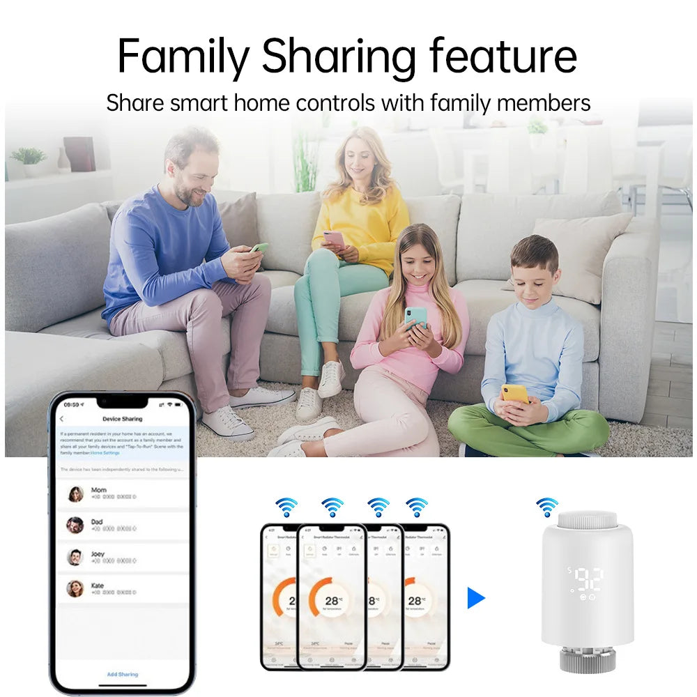 Tuya ZigBee Smart Thermostat Radiator Actuator Smart TRV Thermostatic Valve Temperature Controller Support Alexa Google Home Peaceful Pleasures Health and Wellness
