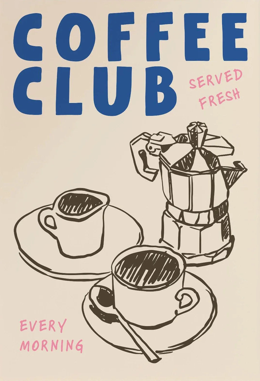 Retro Coffee Café Canvas Wall Art | Kitchen Decor Gift