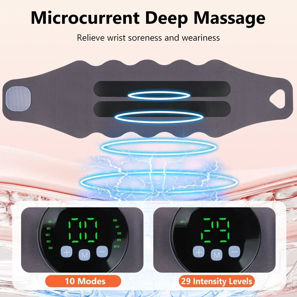 EMS Wrist Massager – 10 Modes, 29 Levels, USB-C Rechargeable
