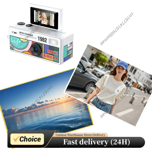 Retro Mini Thumb Camera with Flip Screen Portable Keychain Digital Video Recorder for Students Campus Life Creative Gift Peaceful Pleasures Health and Wellness