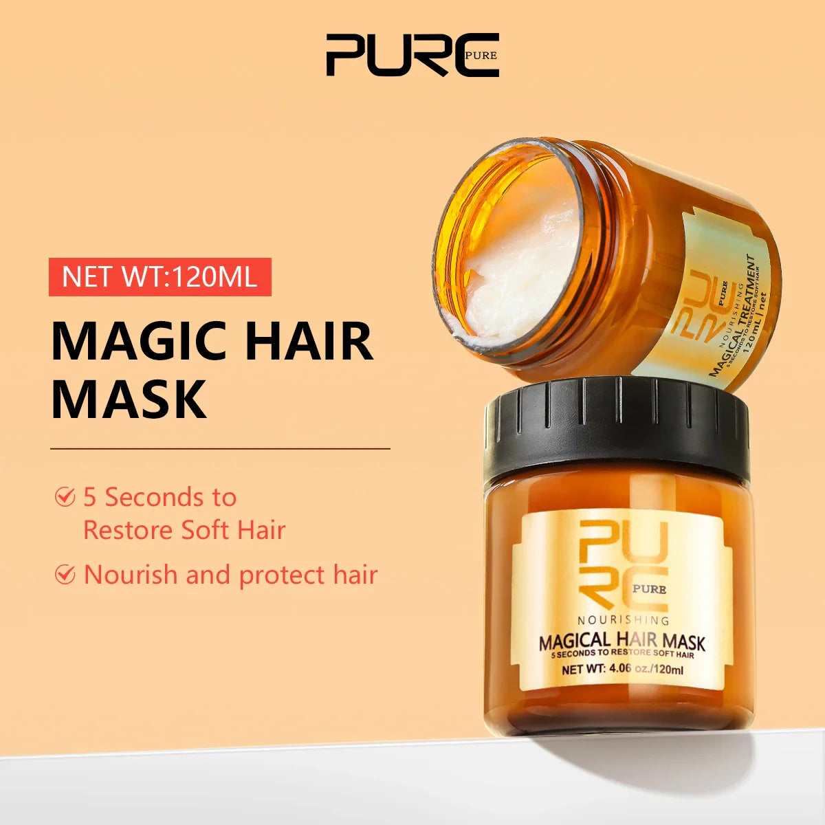 PURC Coconut Oil Leave-In Hair Mask & Conditioner Spray Set