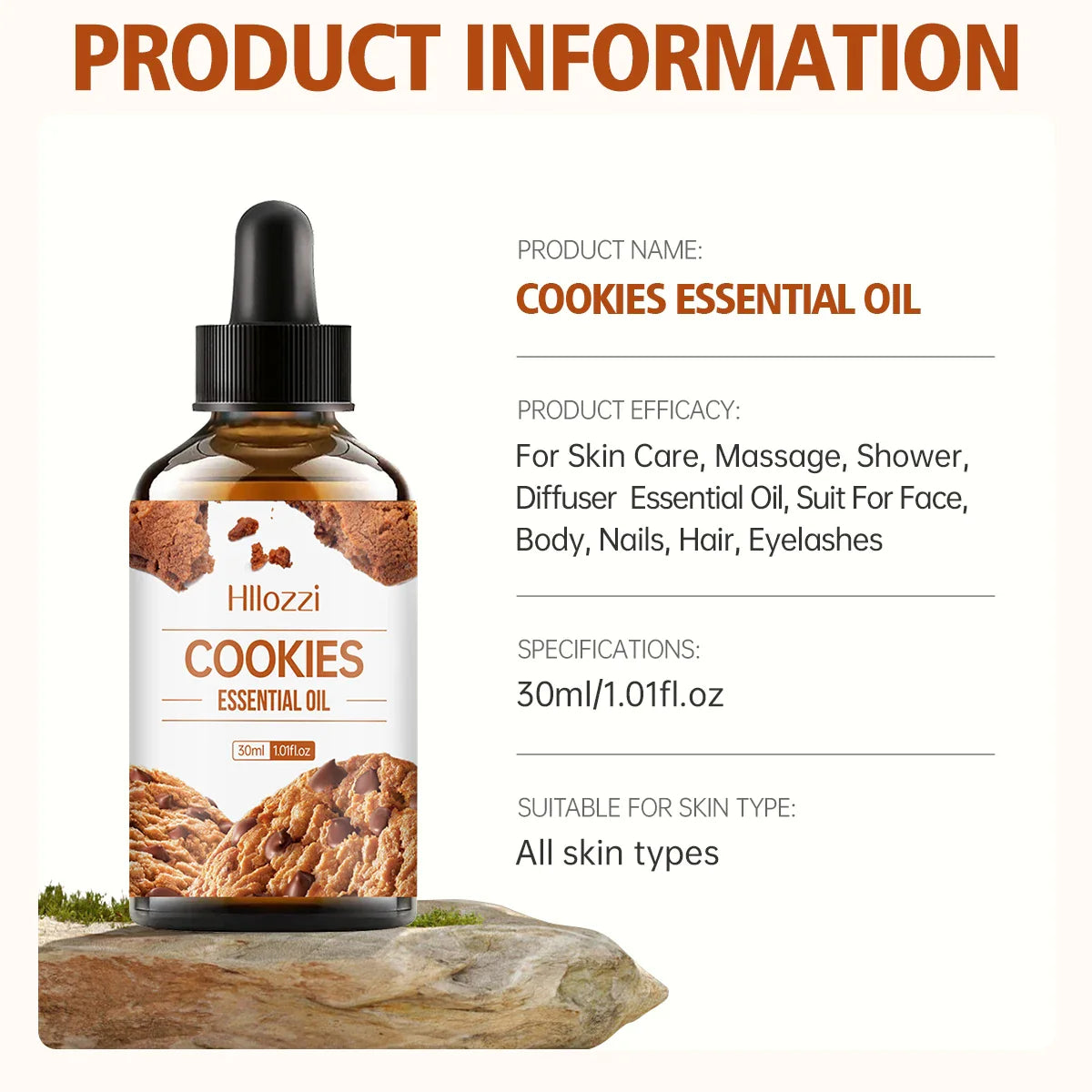 Hllozzi Cookies Essential Oil 30ml – Diffuser, Candle & Soap