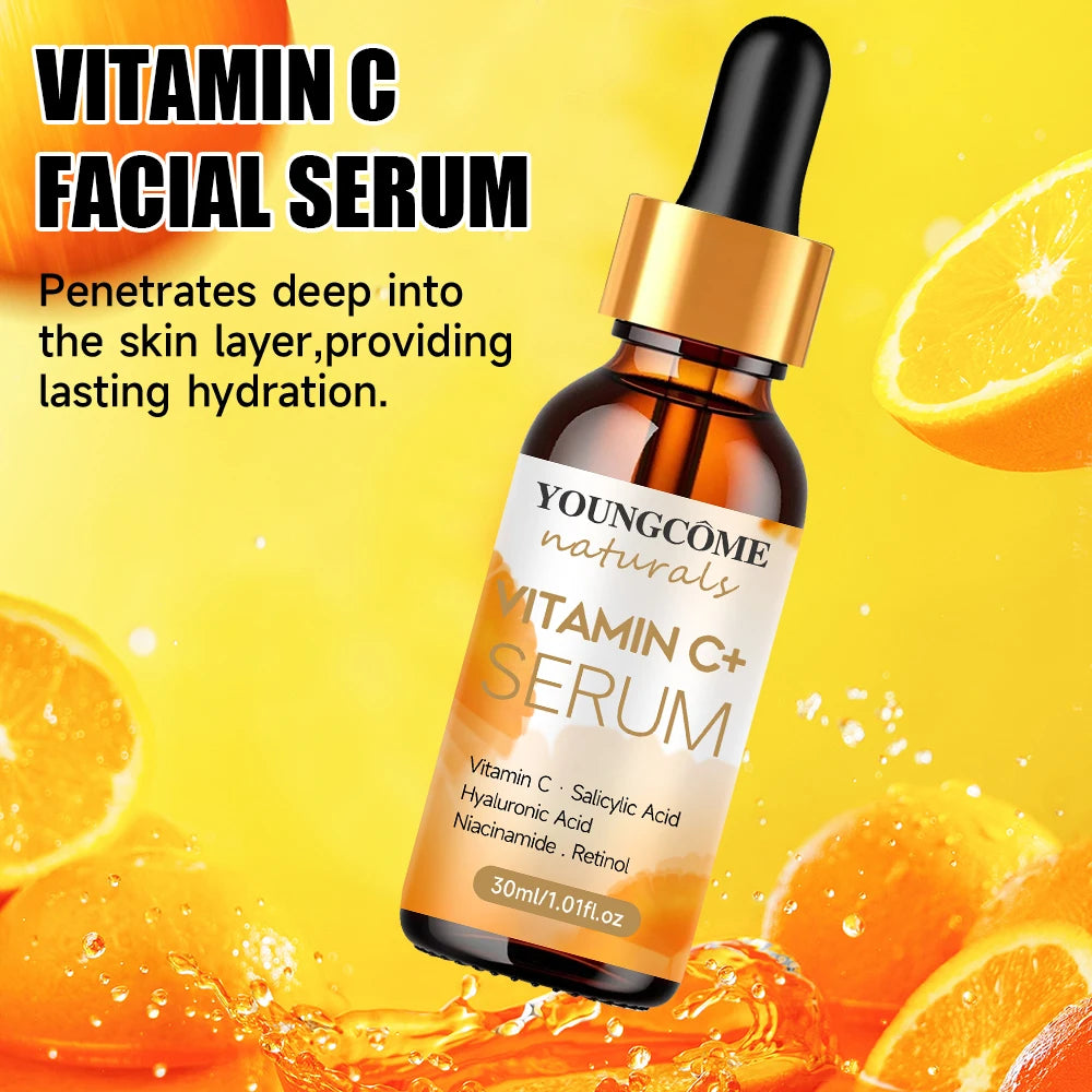 YOUNGCOME Facial essence Anti-aging Essence containing vitamin C,hyaluronic acid and retinol, Improves elasticity, Heals dryskin Peaceful Pleasures Health and Wellness