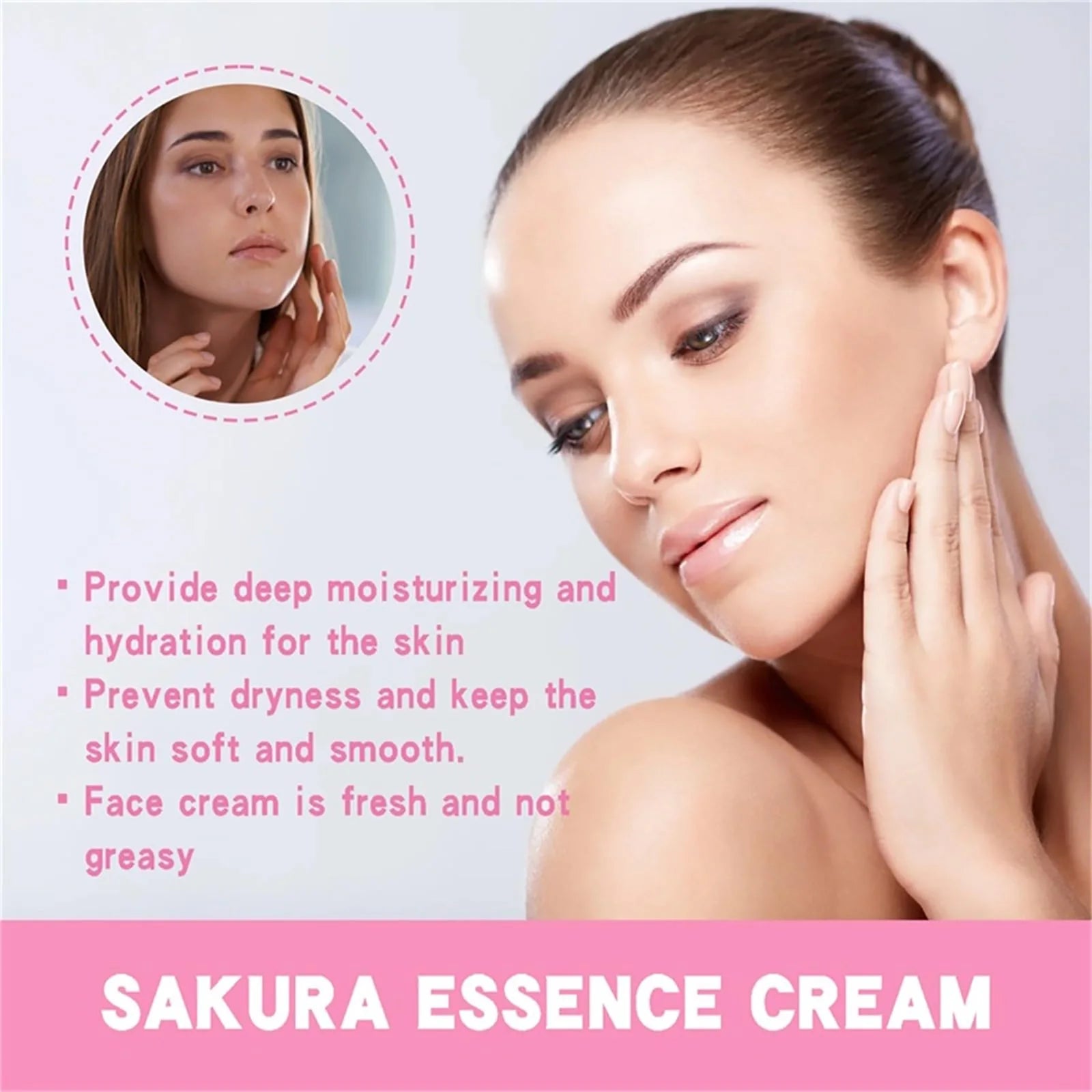 Japan Sakura Essence Cream, Sakura Tone Up Cream with Hyaluronic Acid, Peaceful Pleasures Health and Wellness