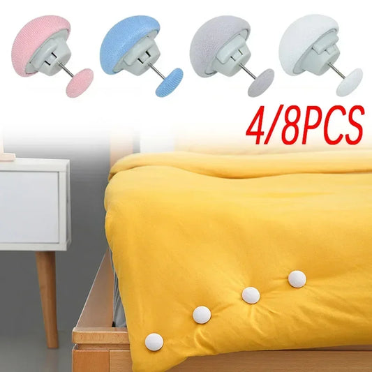 Mushroom Bed Sheet & Quilt Clips – Bamboo Set 4/8 Pcs Bed Sheet Clips Peaceful Pleasures Health and Wellness