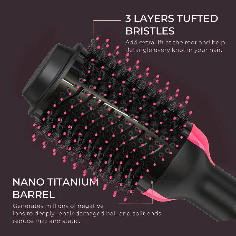 LISAPRO 2 IN 1 One Step Hair Dryer and Volumizer Hair Straightener Hot Air Brush Hair Curler Hair Beauty and Health Styling Peaceful Pleasures Health and Wellness