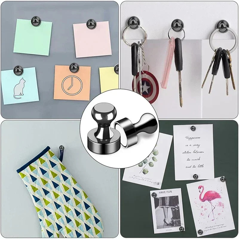 Super Strong Neodymium Push Pin Magnets – Fridge & Whiteboard