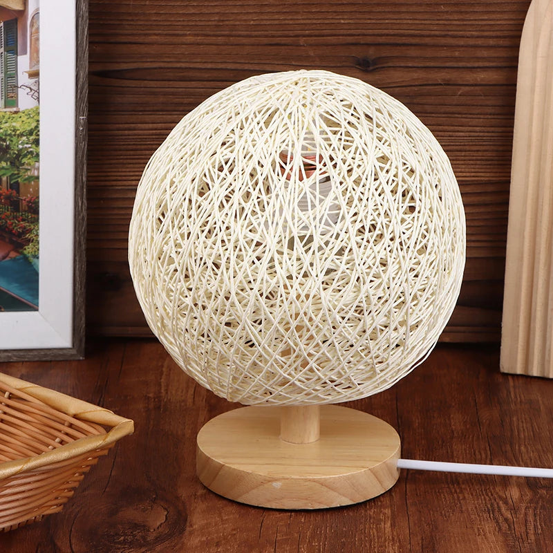 20cm Restaurant Bar Chandelier Rattan Ball Lampshade Handmade DIY Hand-woven Rattan Vine Ball Pendant Lampshade Light Lamp Shade Peaceful Pleasures Health and Wellness A1