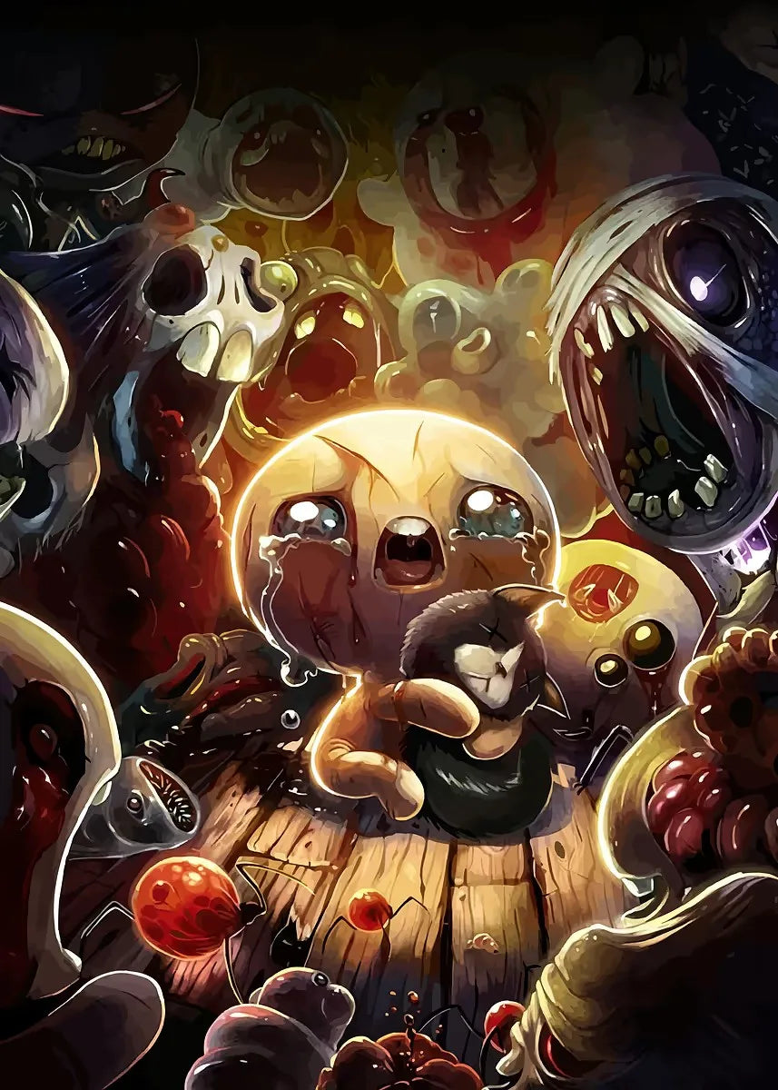 Binding of Isaac Canvas Wall Art | Roguelike Game Poster Print