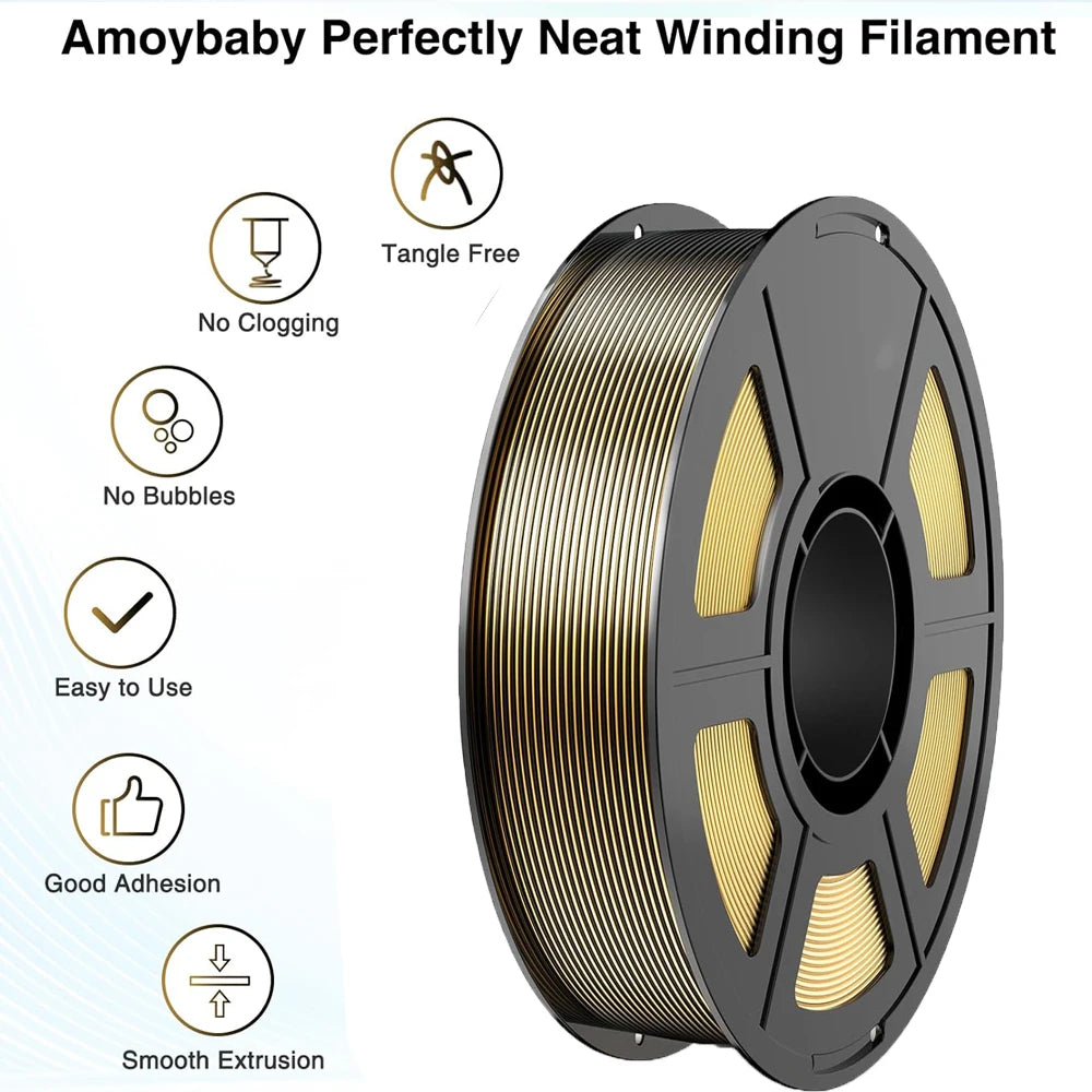 Dual Color Silk PLA Filament 1.75mm – 4 Spools 250g | DINGSUN