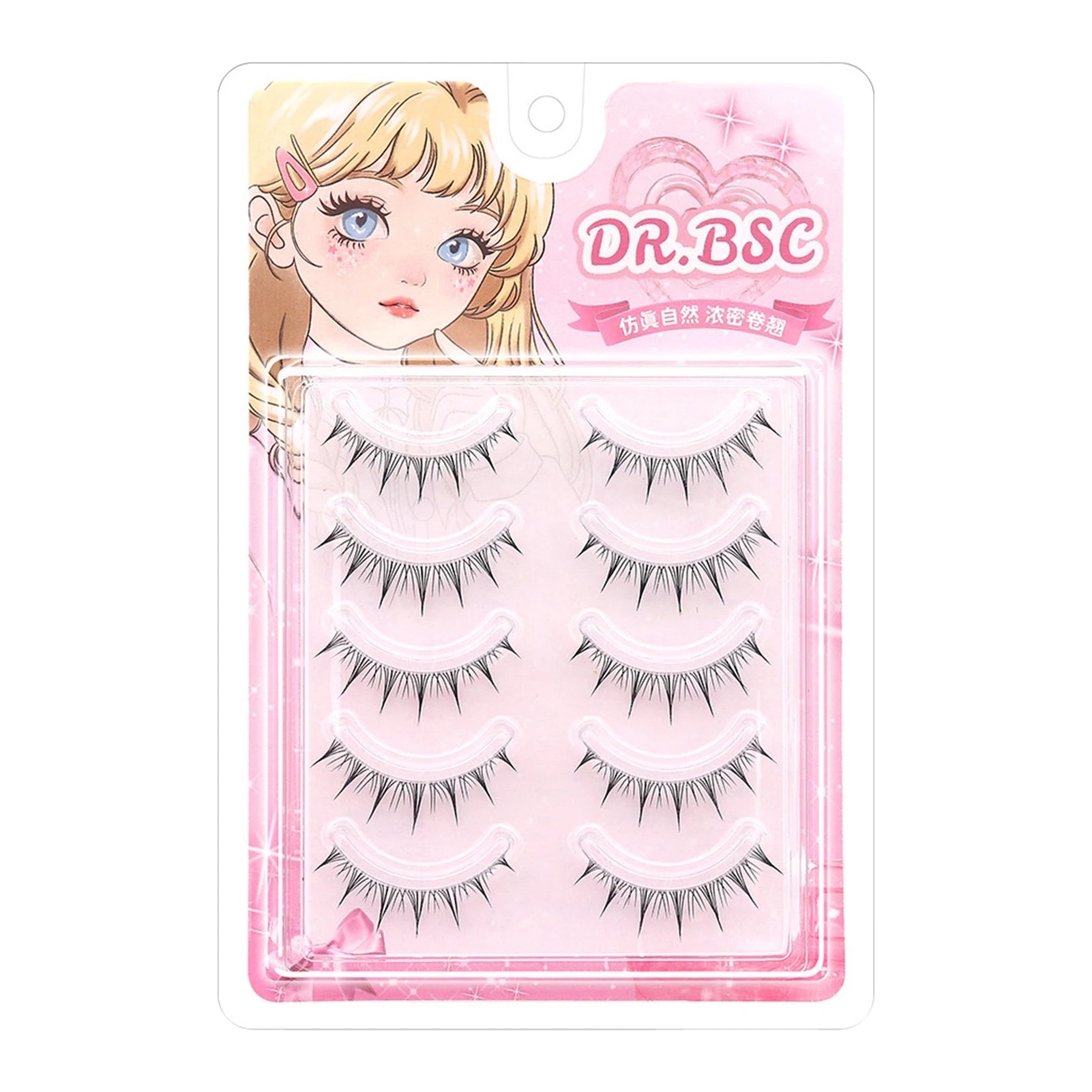 Manga Cosplay Wispy False Eyelashes – 5 Pairs Cluster Lashes False Eyelashes Peaceful Pleasures Health and Wellness style 2