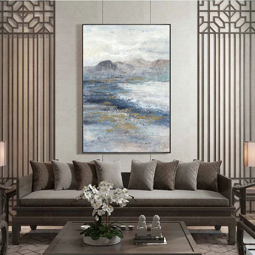 Abstract Art Hand Drawn Canvas Oil Painting Premium Acrylic Hanging Poster Interior Wall Decor Large Size Mural For Living Room Peaceful Pleasures Health and Wellness