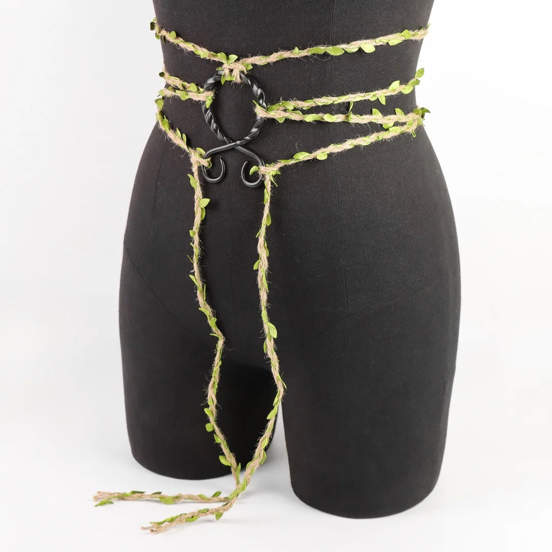 Medieval Long Knot Ring Belt Nordic Witch Rope Viking Revival Costume