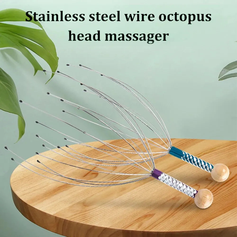 1PC Random Color Pet Massage Claw Head Massager Head Scratching Octopus Scalp Non Soul Extractor Divine Tool For Extracting Peaceful Pleasures Health and Wellness