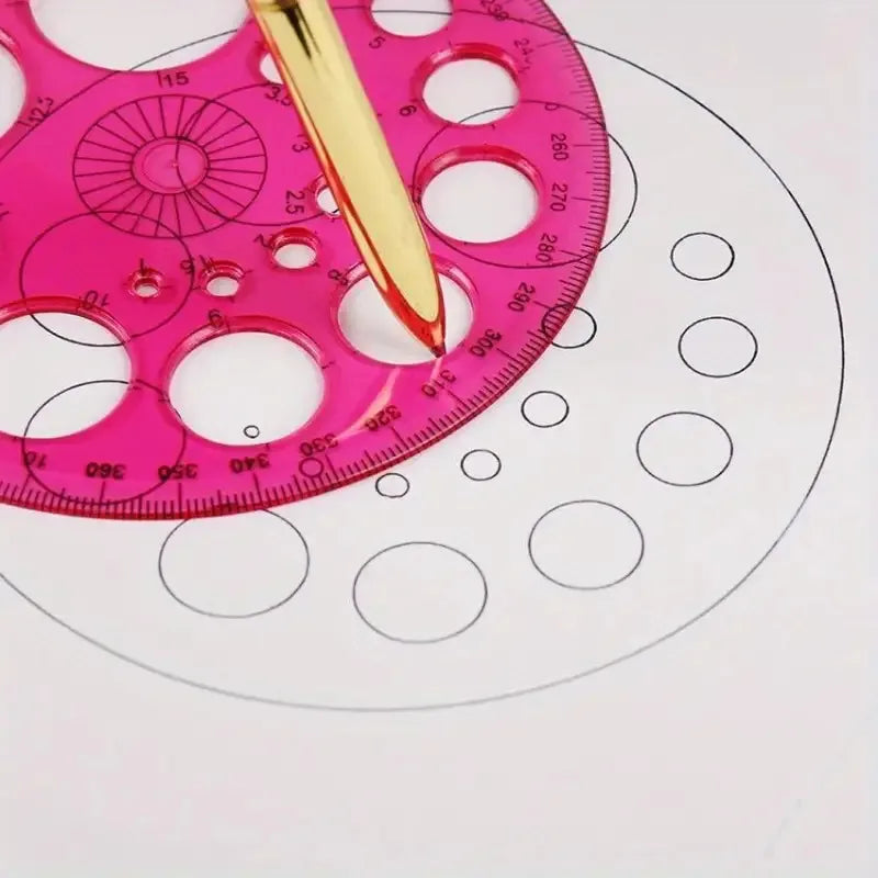6-Piece Set of 360-Degree Full-Circle Protractors, Geometric Drawing Tool, Large Transparent Circle Protractor, Quick Circle Drawing Tool, Essential Tool for Study and Office Use Peaceful Pleasures Health and Wellness